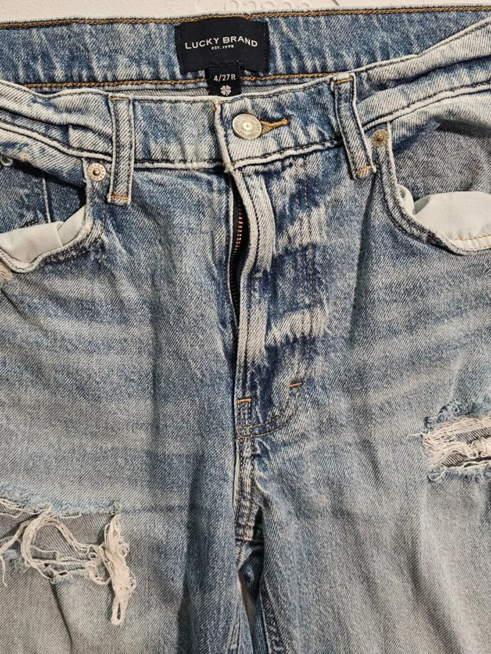 Two Pack Lucky Brand Boy Mid-rise Relaxed Straight Jeans lot x2 | both 4/27